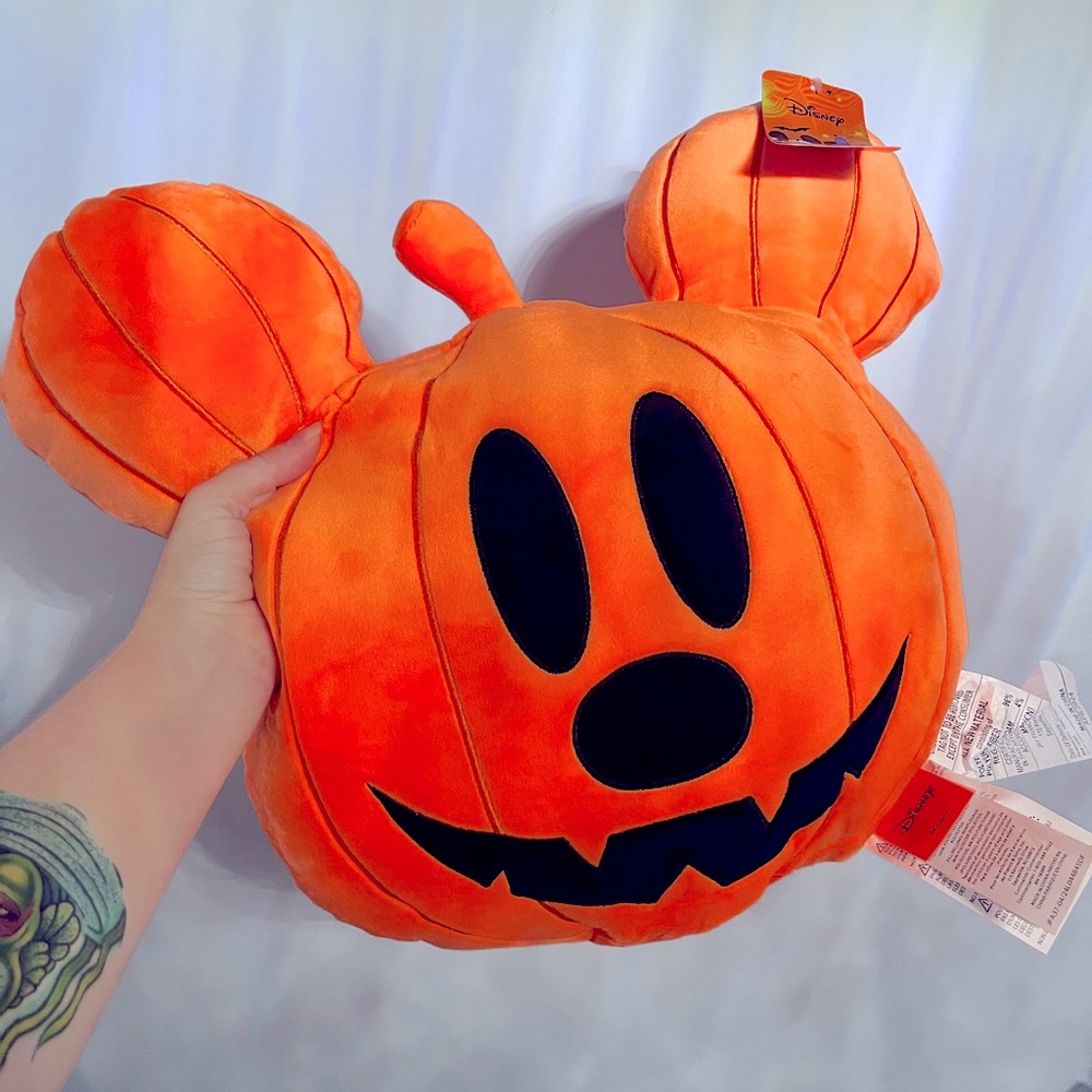Mickey Pumpkin plush pillow Disney